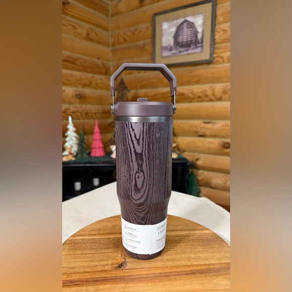 REDWOOD Rae Dunn 30oz Woodgrain Flip Straw Tumbler - Picture 3 of 5